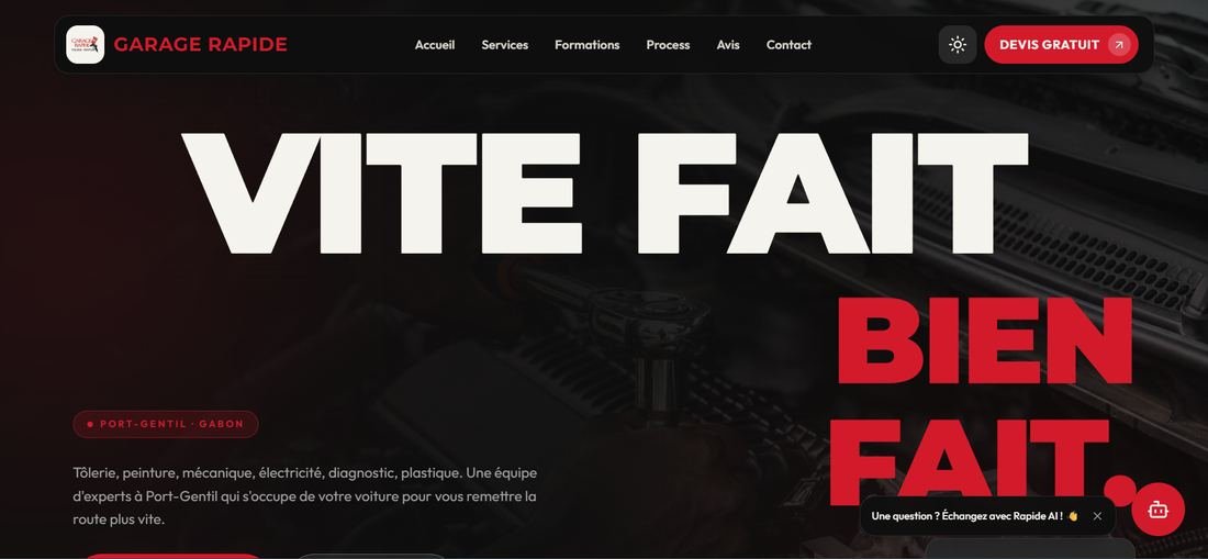 Garage Rapide — prise de rendez-vous directe