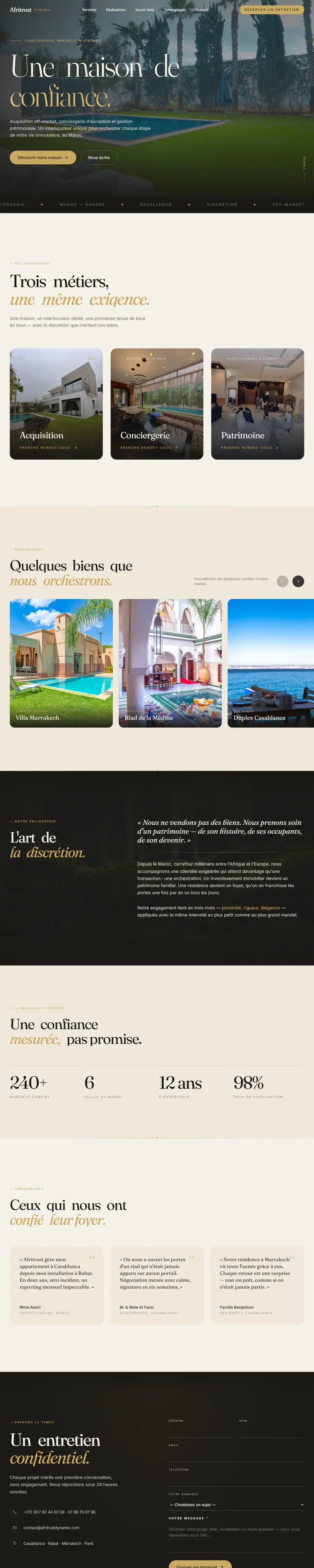 Le site Afritrust Dynamic