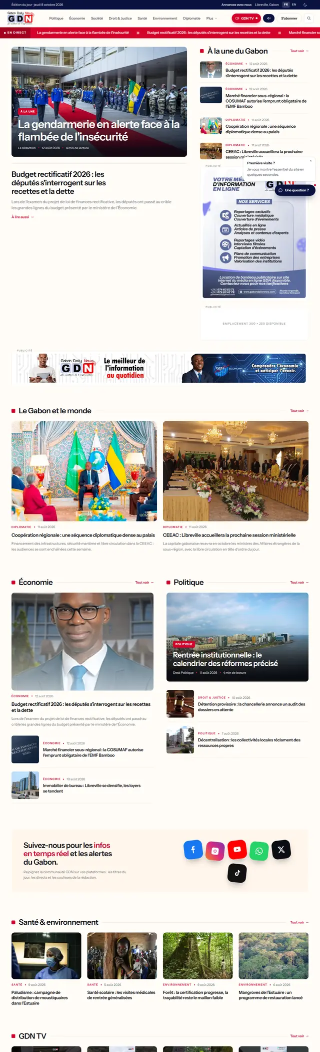 Le site Gabon Daily News