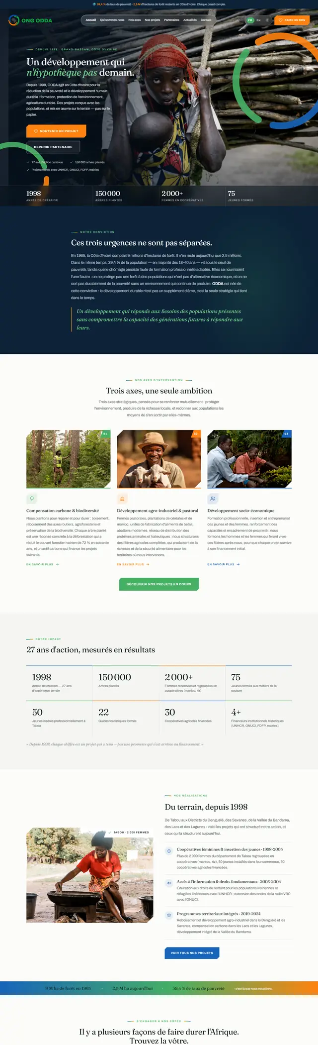 Le site ONG ODDA